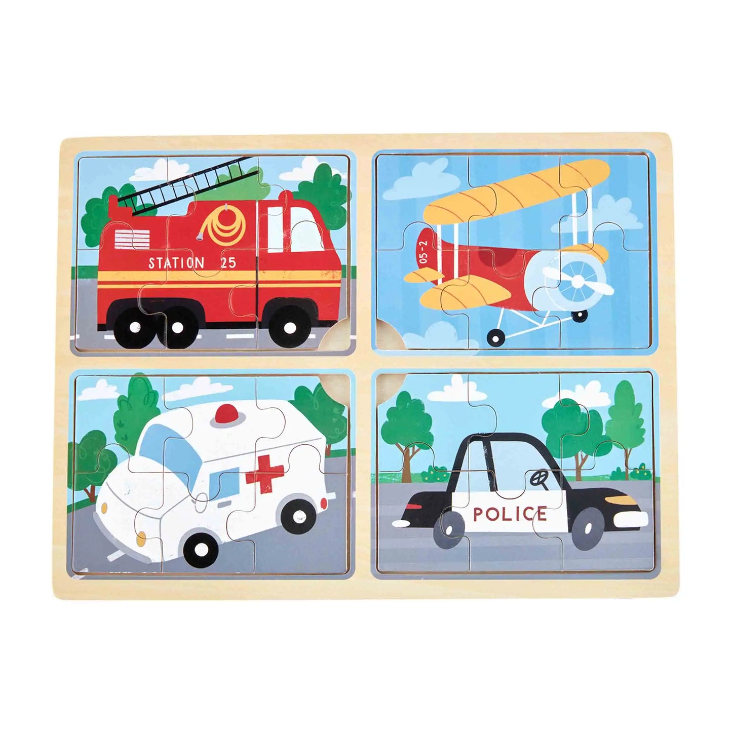 Transportation 4 IN 1 Puzzle