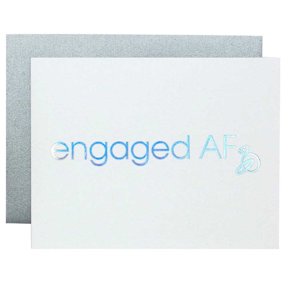 Engaged AF Letterpress Card