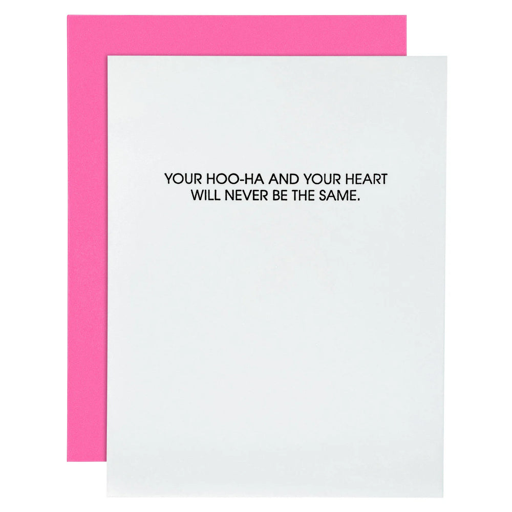 Your Hoo-Ha & Your Heart Letterpress Card