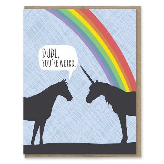 Unicorn Weird Birthday Card