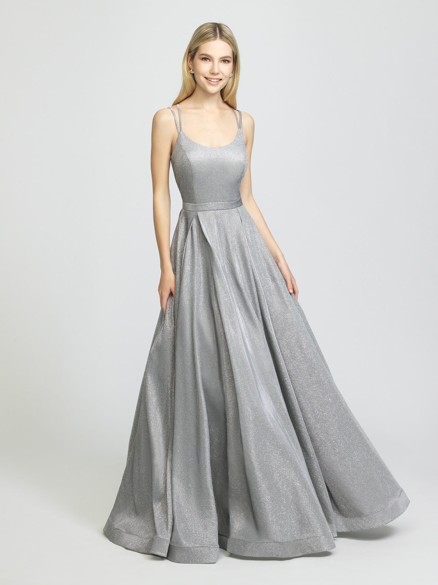 Load image into Gallery viewer, 19-209 Prom Dress Silver
