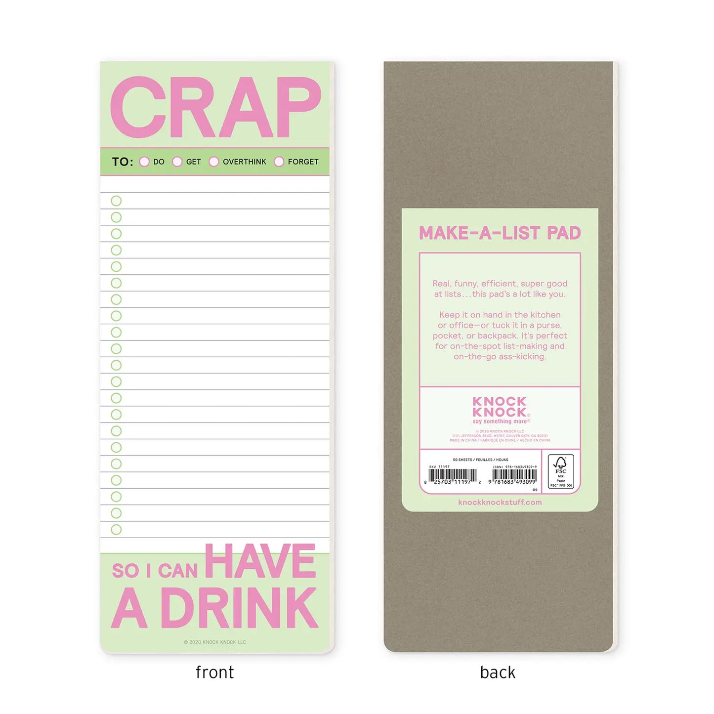 Crap Make-A-List Pad