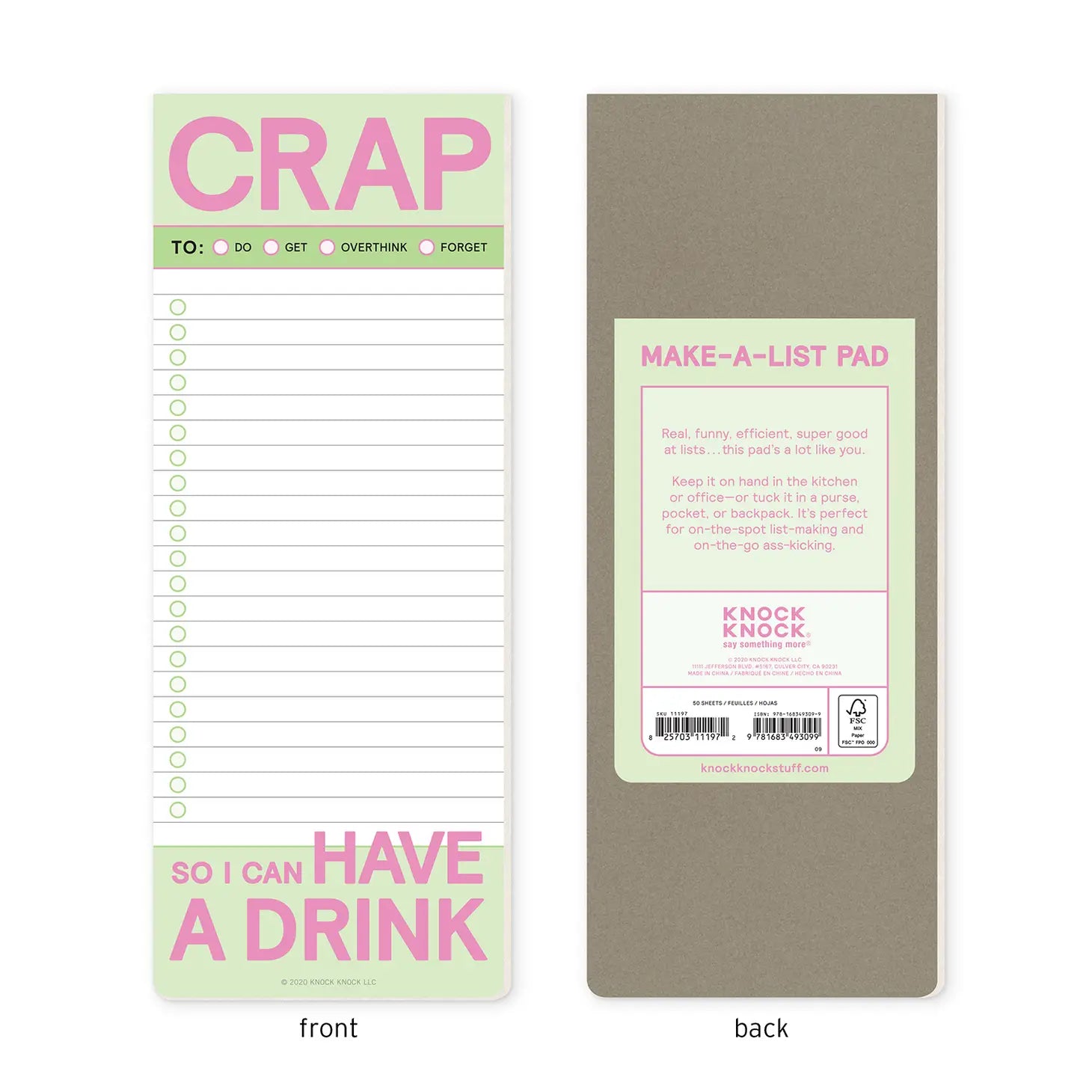 Crap Make-A-List Pad