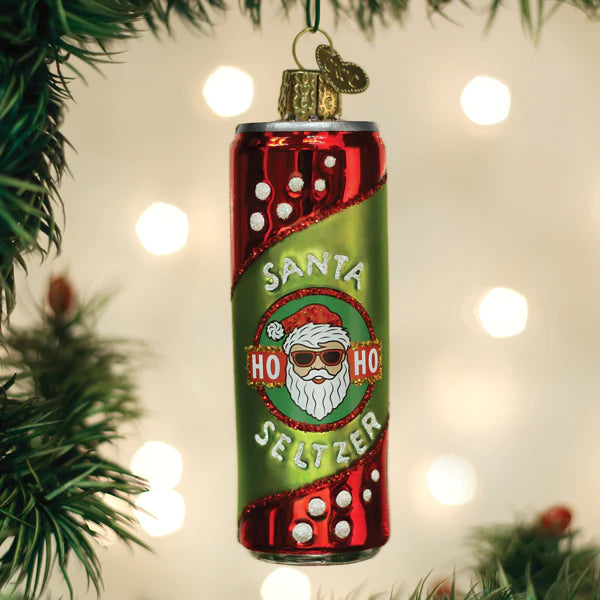 Santa Seltzer Ornament