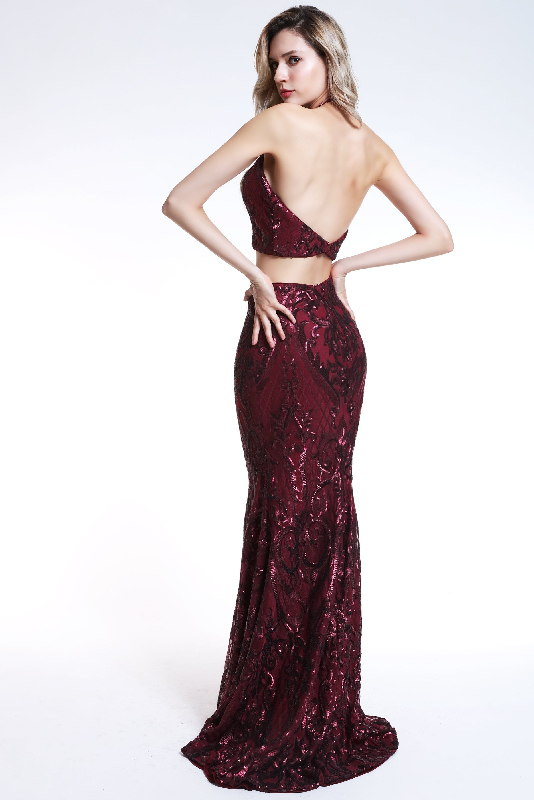 35757 Prom Dress Marsala