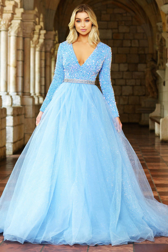 Prom Dress 38332 | Iridescent Light Blue