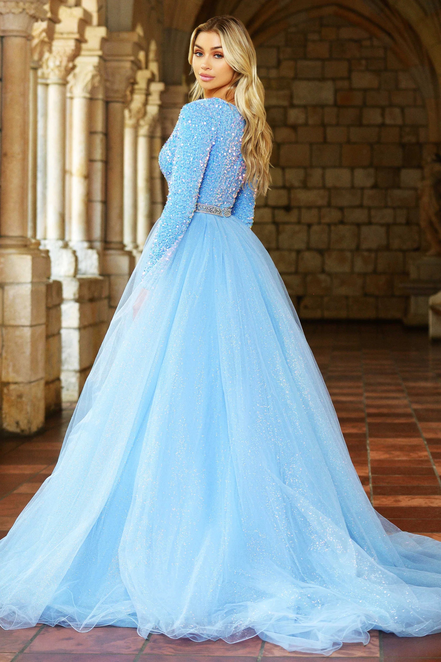 Prom Dress 38332 | Iridescent Light Blue
