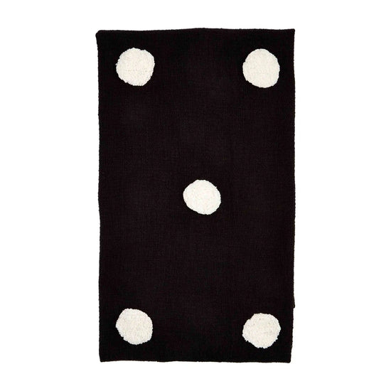 Load image into Gallery viewer, Black Tufted Dot Throw
