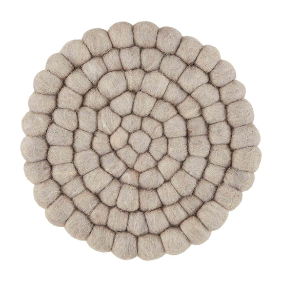 Taupe Felted Wool Trivets