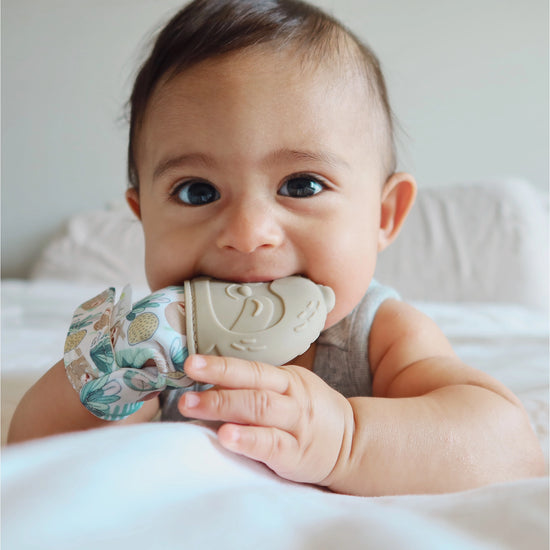 Itzy Mitt Silicone Teething Mitts | Sloth