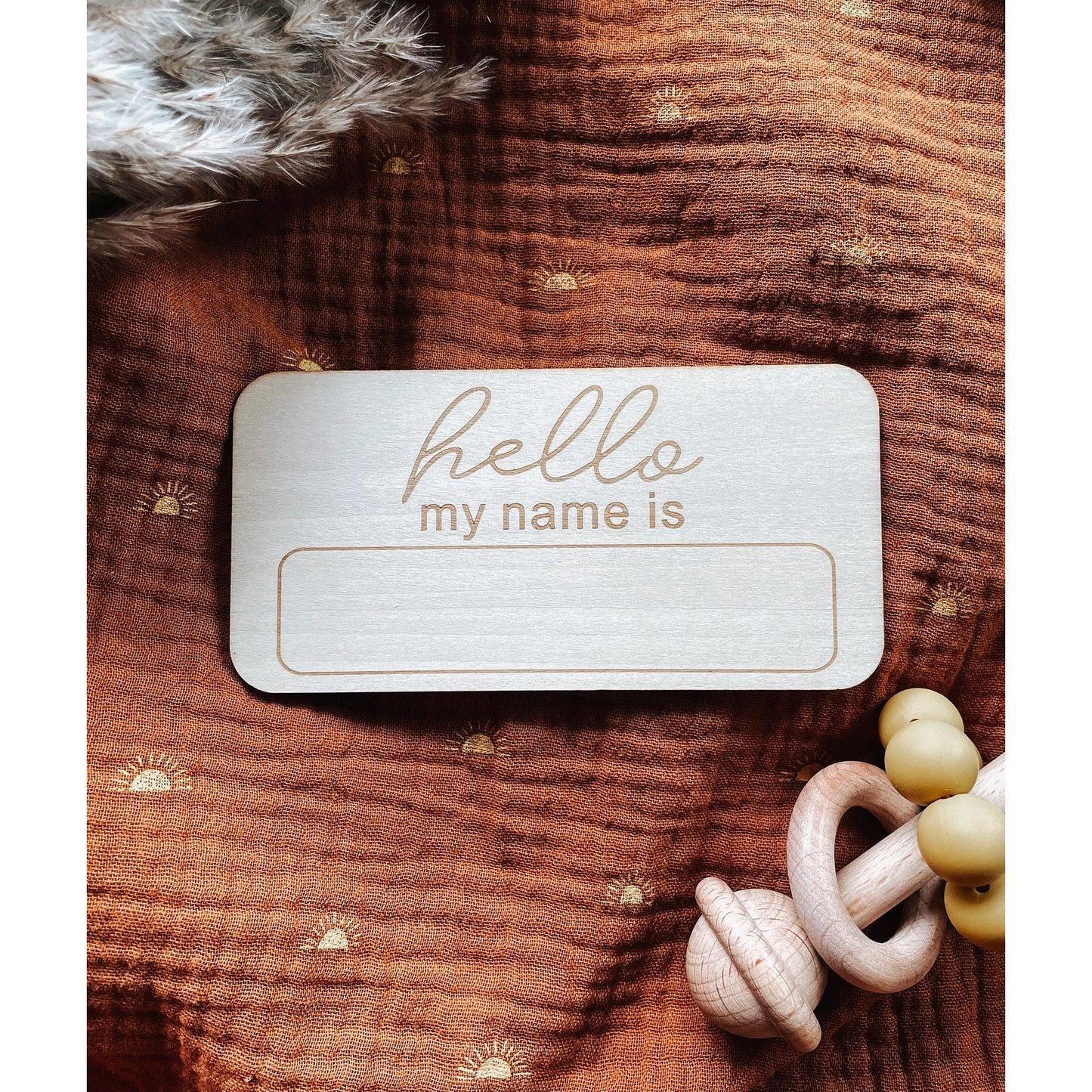 Load image into Gallery viewer, Hello My Name Is | Birth Announcement
