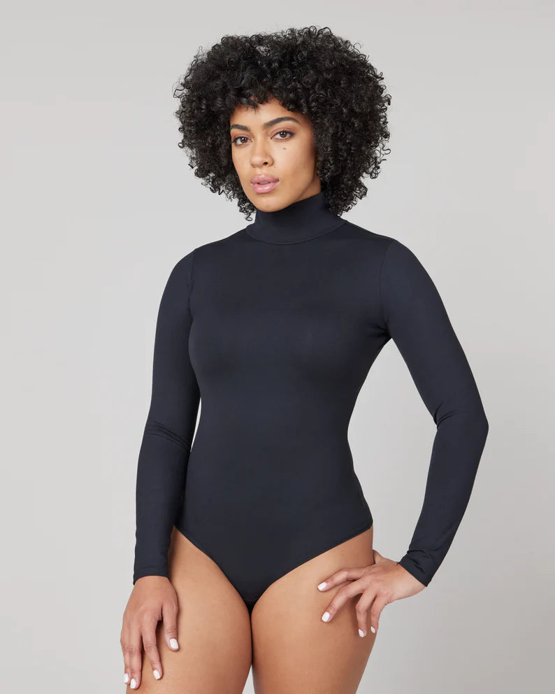 Suit Yourself Long Sleeve Turtleneck Bodysuit | Black