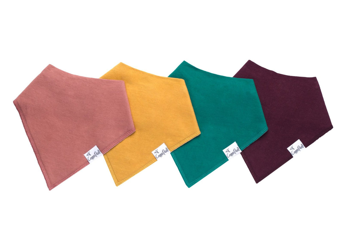 Copper Pearl Bandana Bib Set | Jade