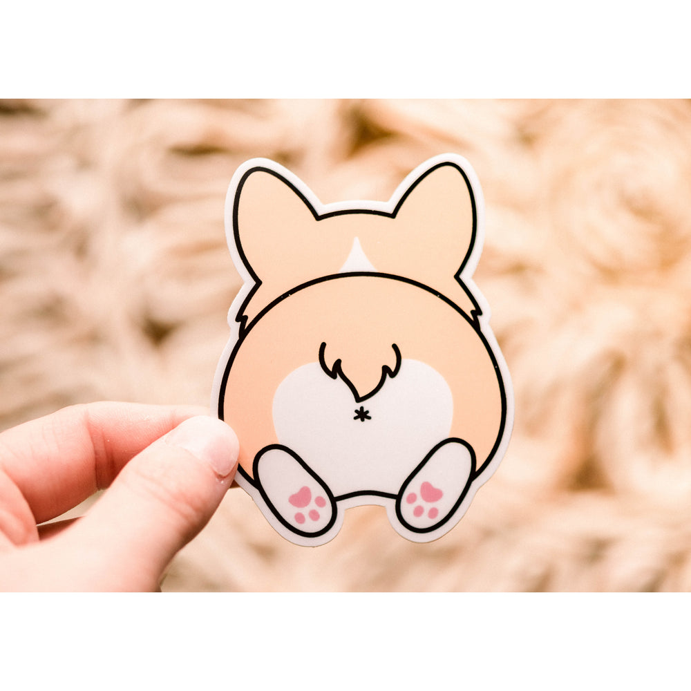 Cute Corgi Butt Vinyl Sticker