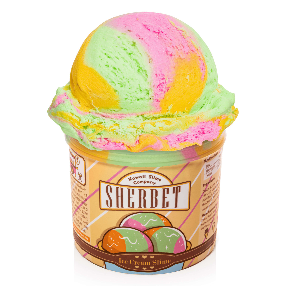 Sherbet Scented Ice Cream Pint Slime – The Vault Clothing Co.