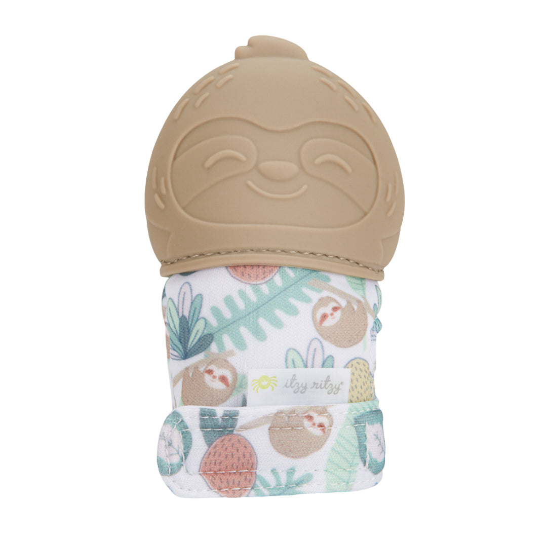 Itzy Mitt Silicone Teething Mitts | Sloth