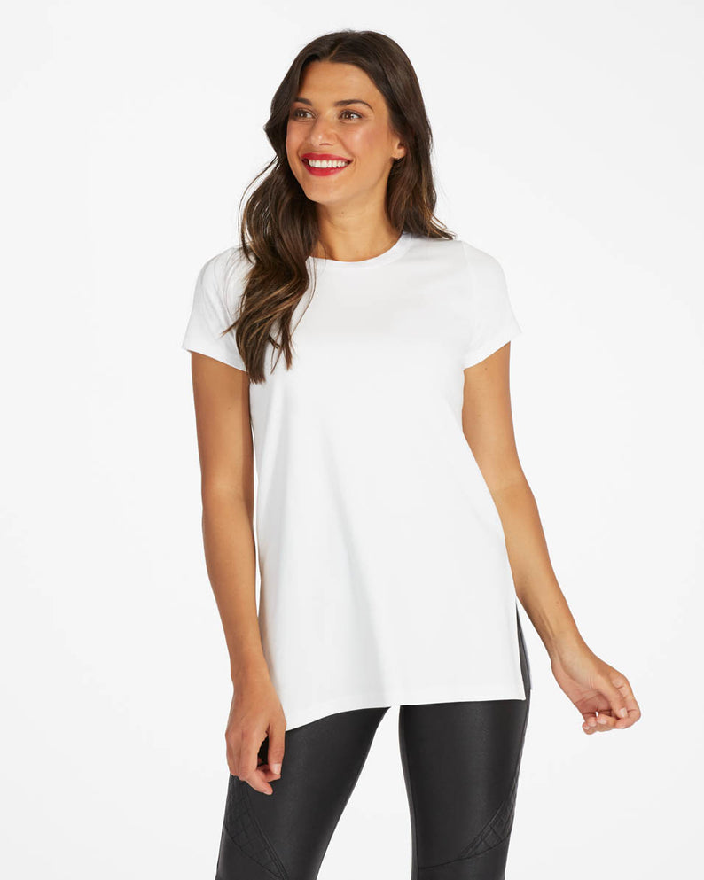 Load image into Gallery viewer, Perfect Length Short Sleeve Tee | White
