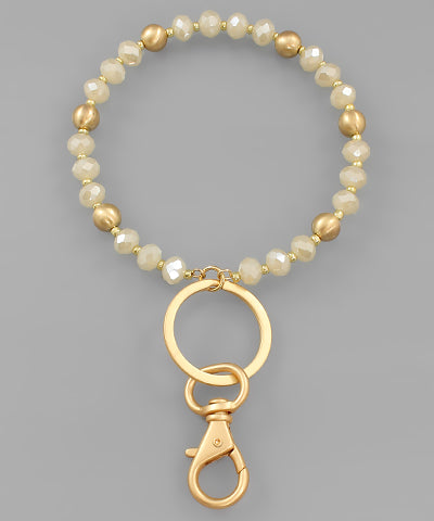 Glass Bead Key Ring Bracelet AA79735