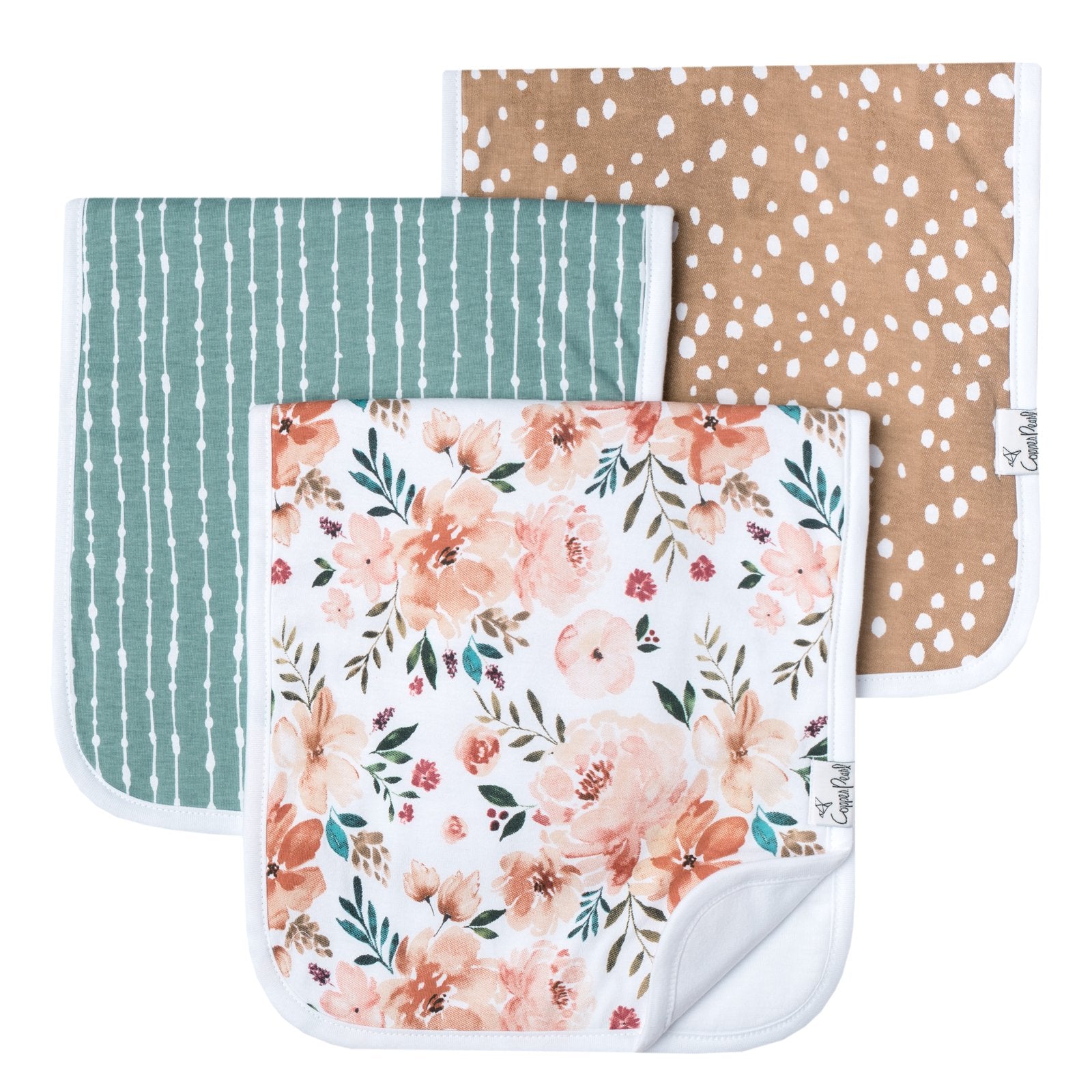 Copper Pearl Burp Cloth Set | Autumn