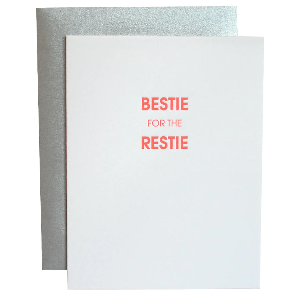 Bestie For The Restie Letterpress Card