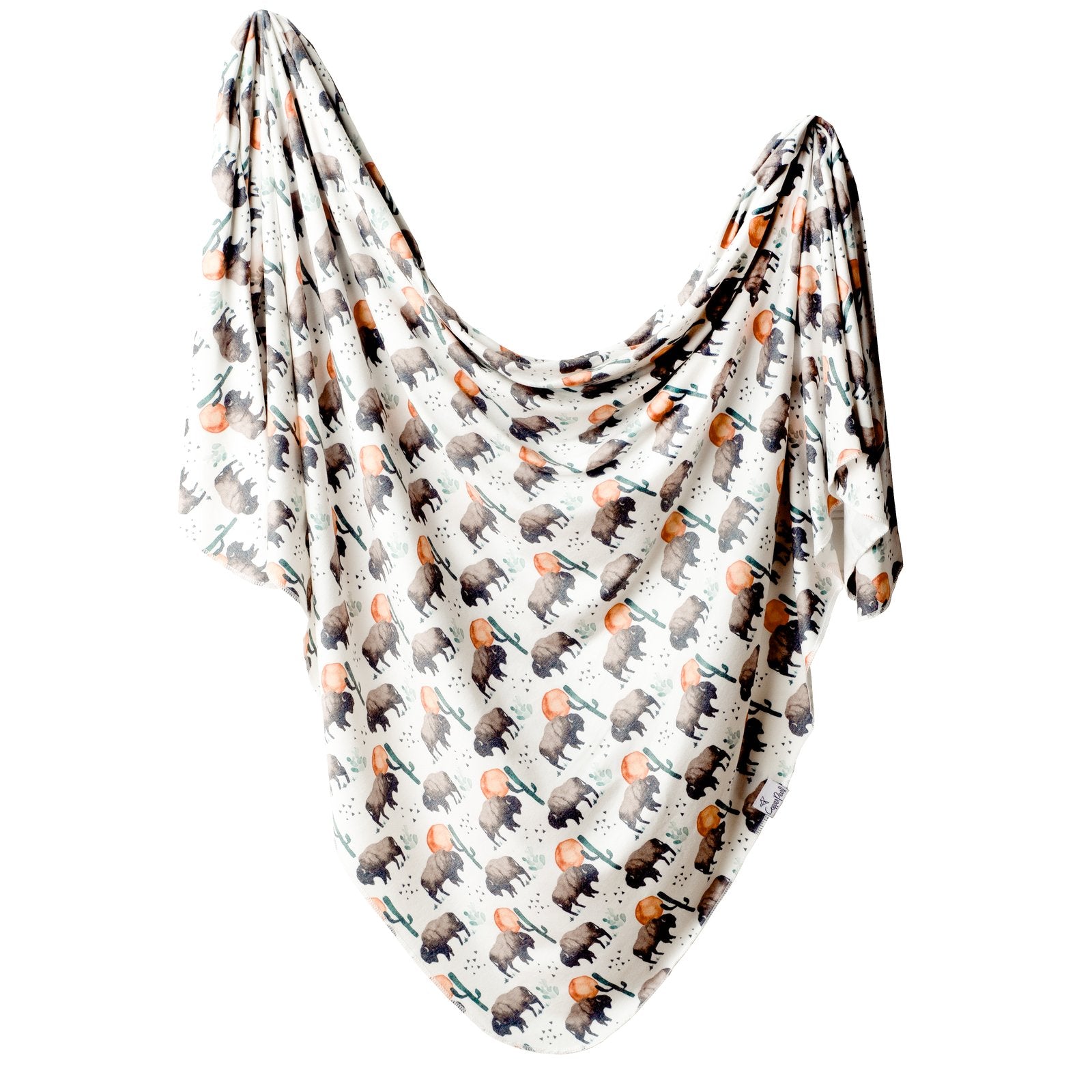 Copper Pearl Knit Swaddle Blanket Single | Bison