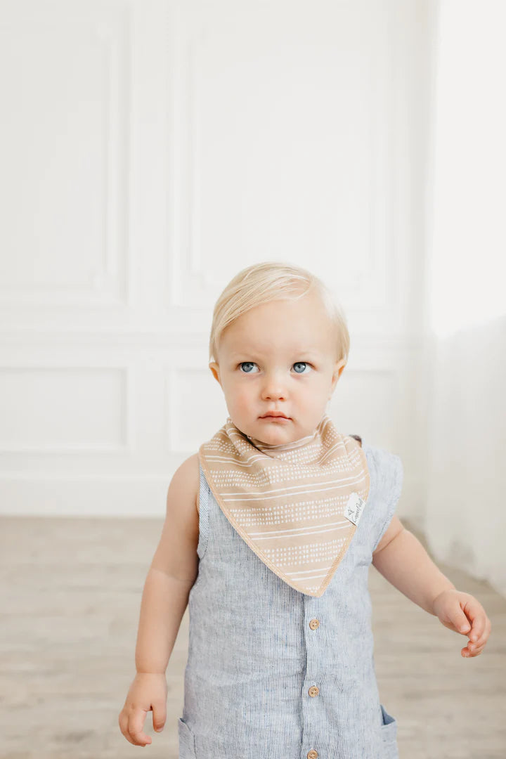 Copper Pearl Bandana Bib Set | Peanut