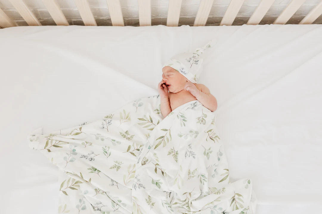 Copper Pearl Knit Swaddle Blanket Single | Haven