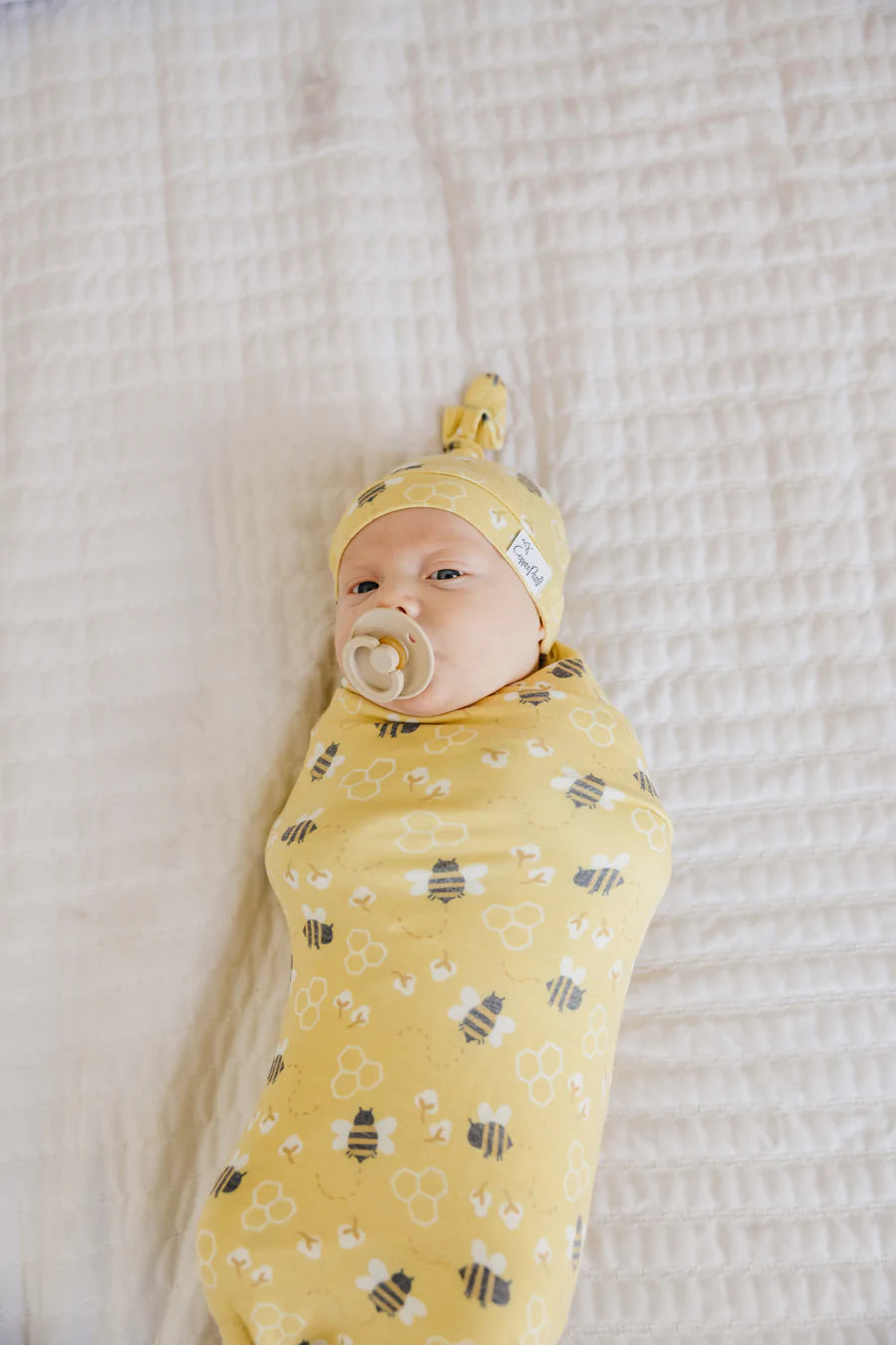 Copper Pearl Knit Swaddle Blanket | Honeycomb