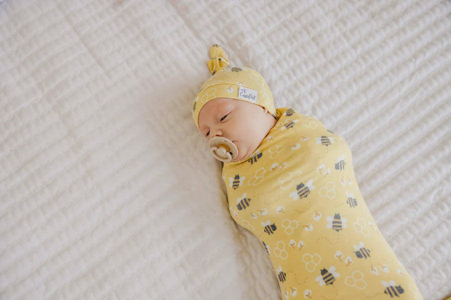 Copper Pearl Knit Swaddle Blanket | Honeycomb