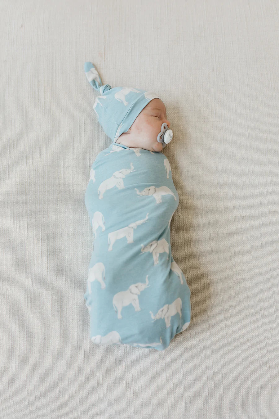 Copper Pearl Knit Swaddle Blanket Single | Peanut