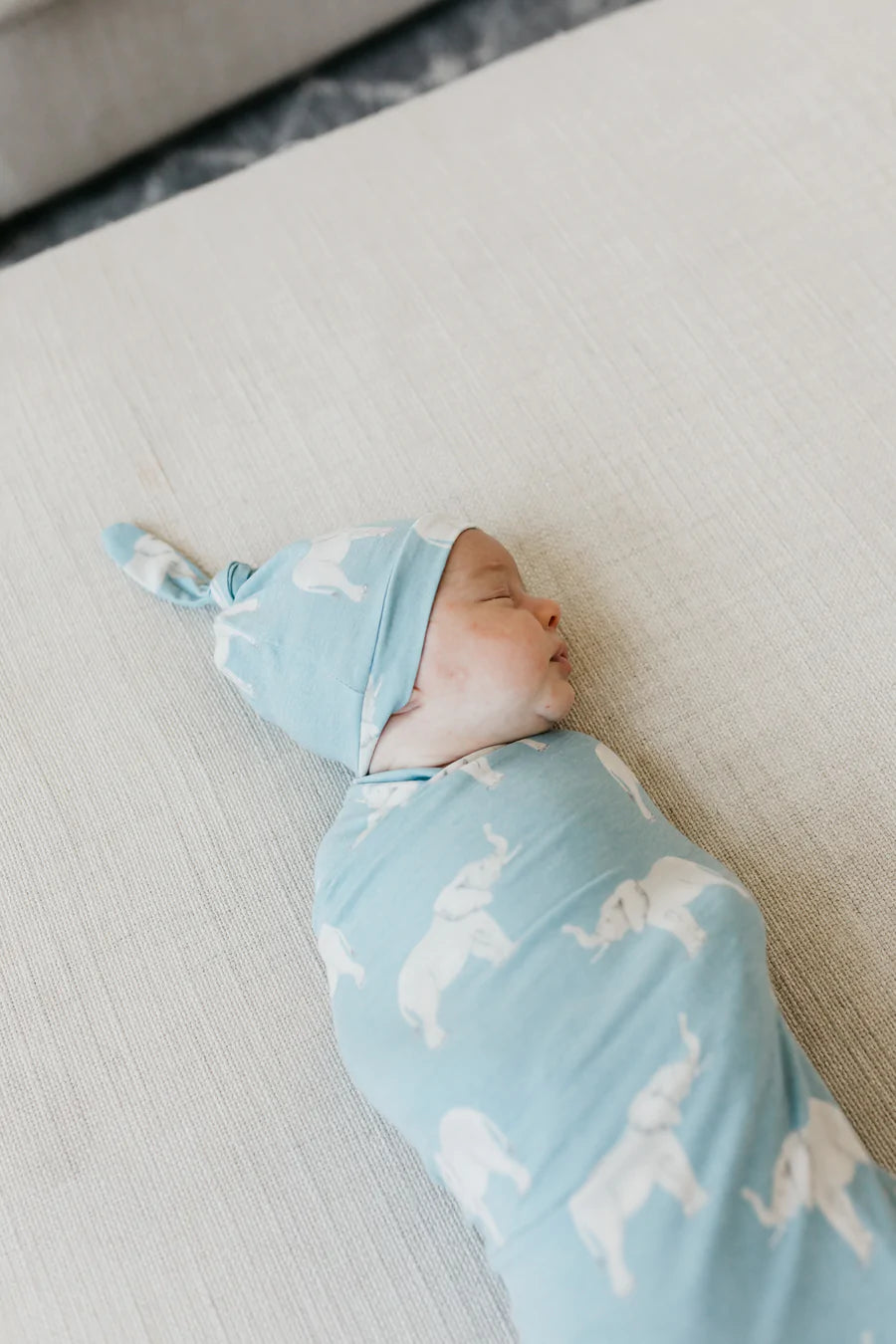 Copper Pearl Knit Swaddle Blanket Single | Peanut
