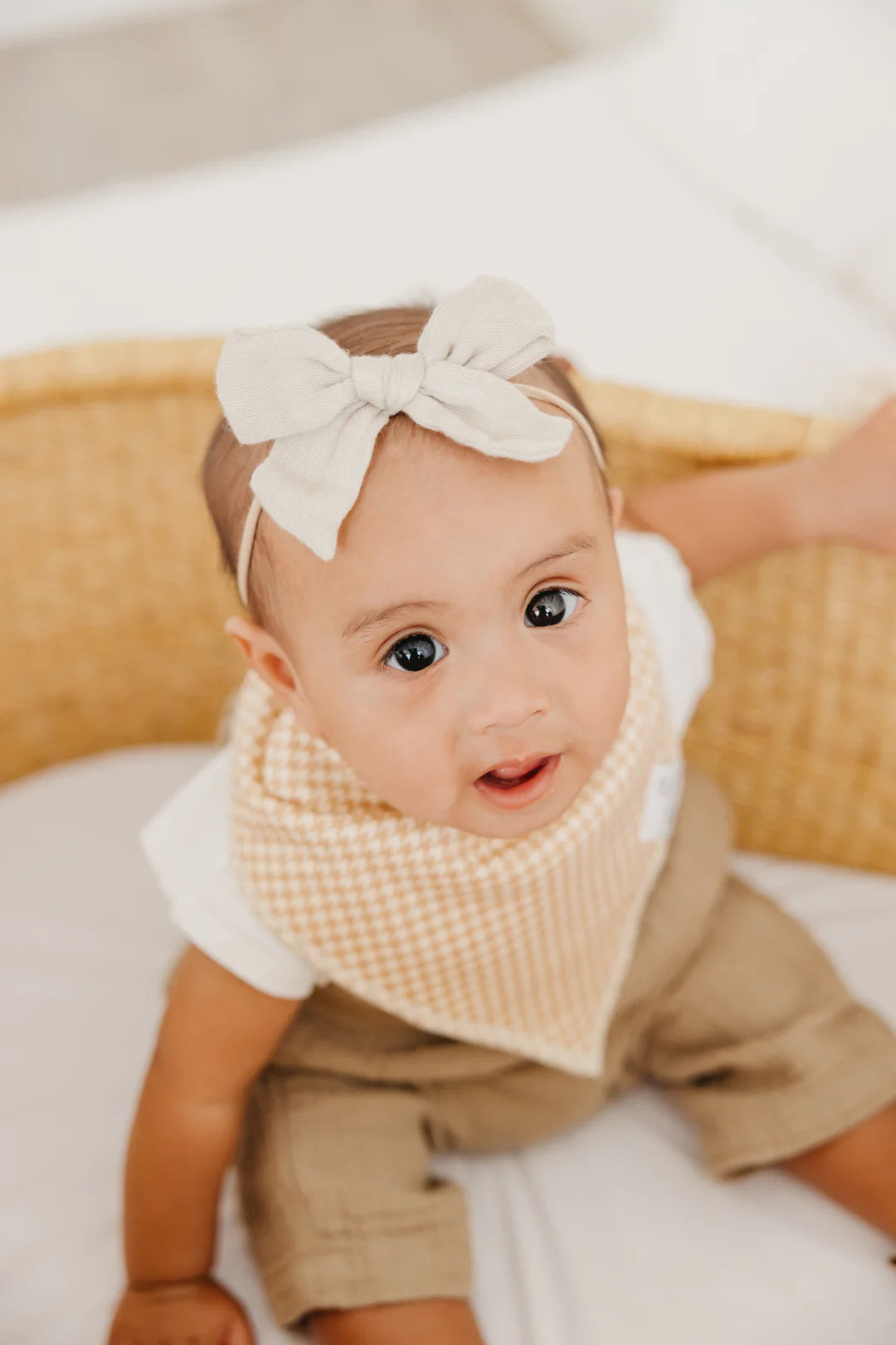 Copper Pearl Bandana Bib Set | Eden