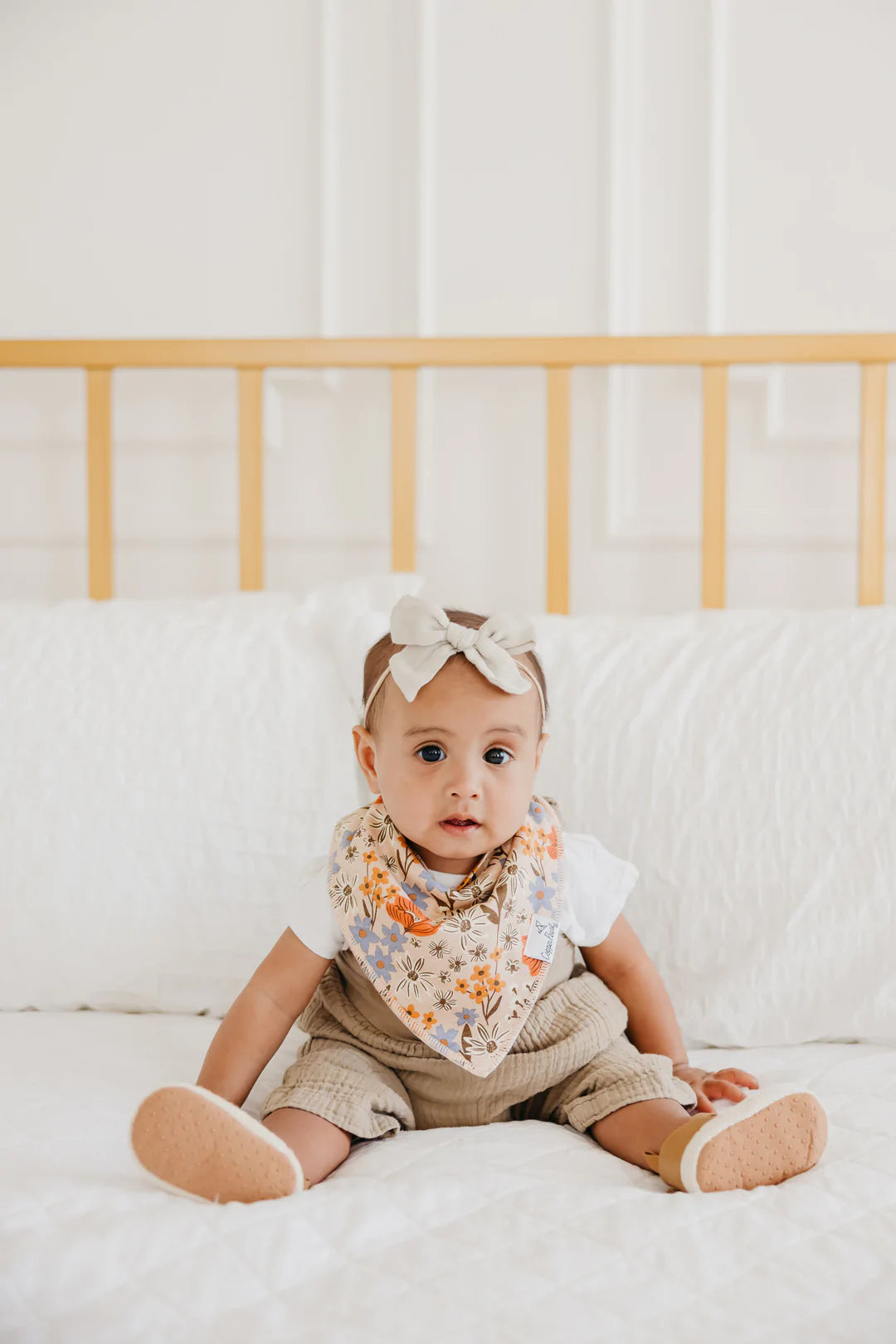 Copper Pearl Bandana Bib Set | Eden