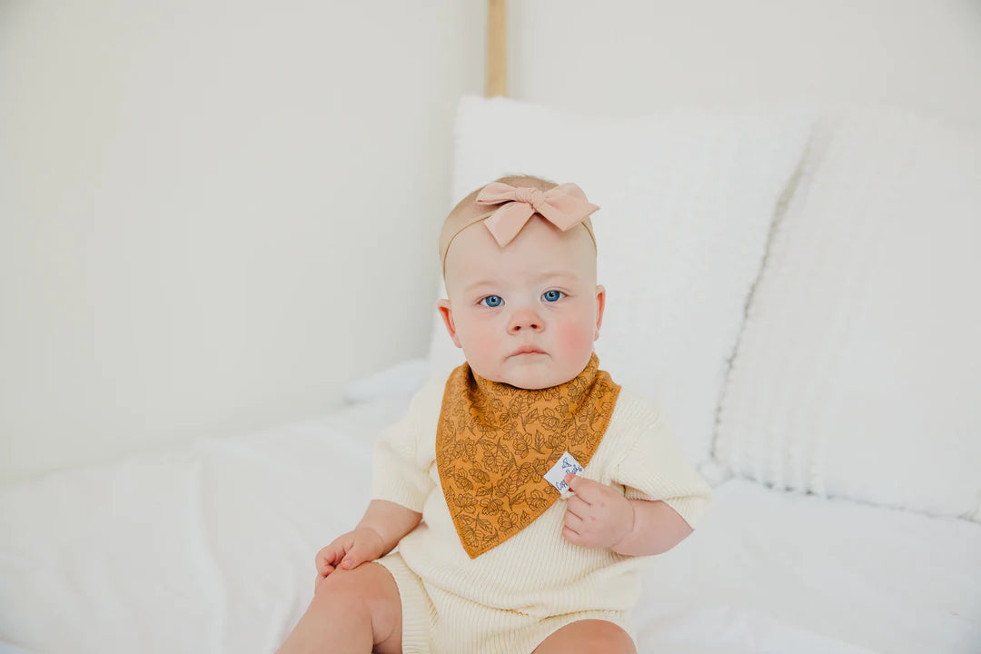 Copper Pearl Bandana Bib Set | Eden
