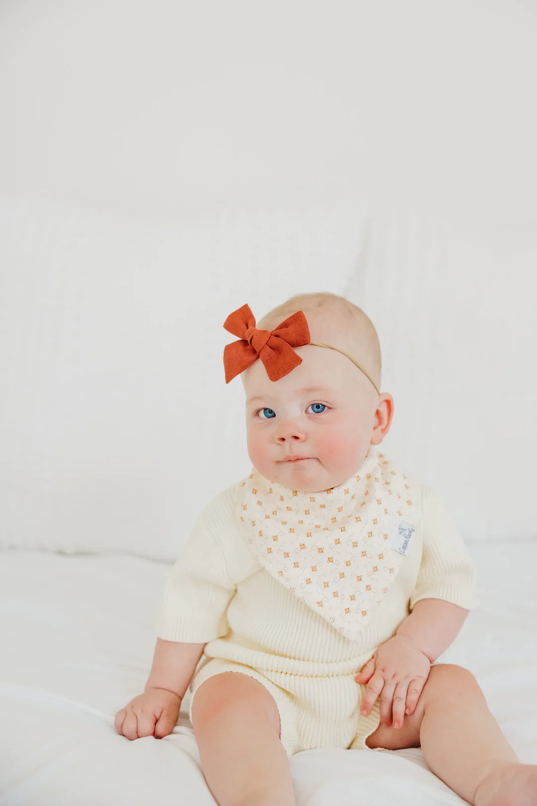 Copper Pearl Bandana Bib Set | Eden