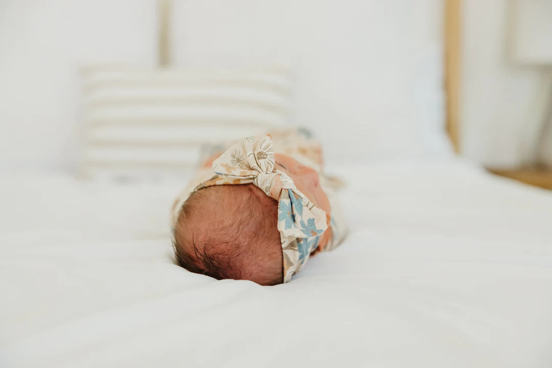 Copper Pearl Knit Headband Bow | Eden
