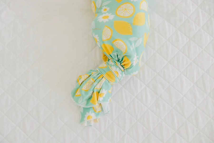 Copper Pearl Knit Swaddle Blanket Single | Lemon