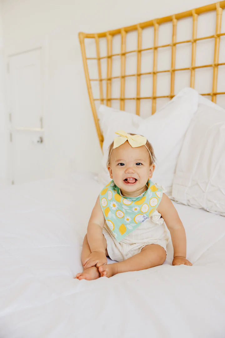 Copper Pearl Bandana Bib Set | Lemon