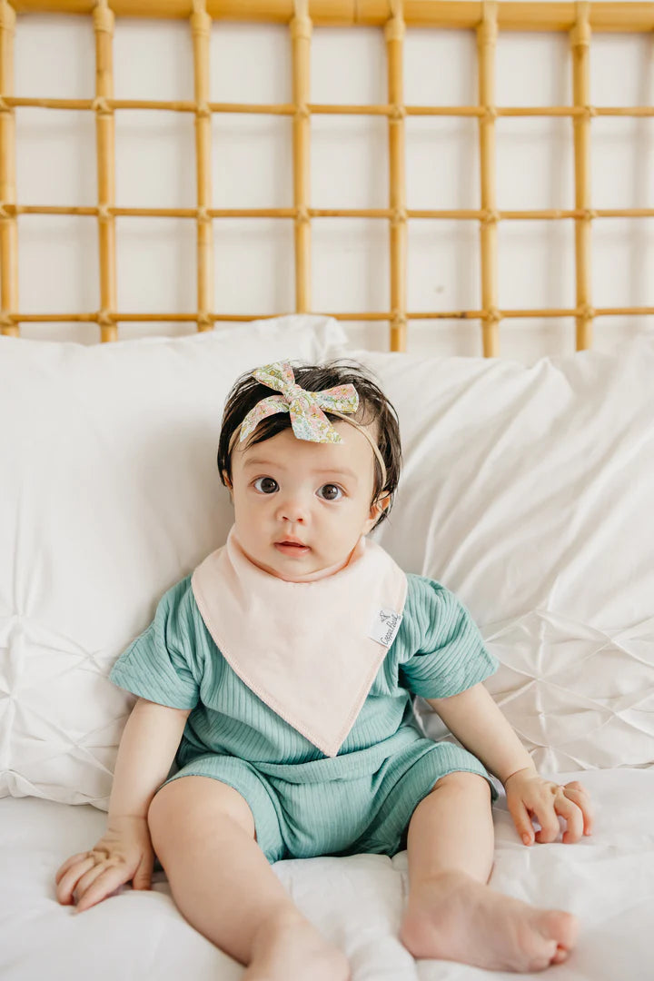Copper Pearl Bandana Bib Set | Lemon