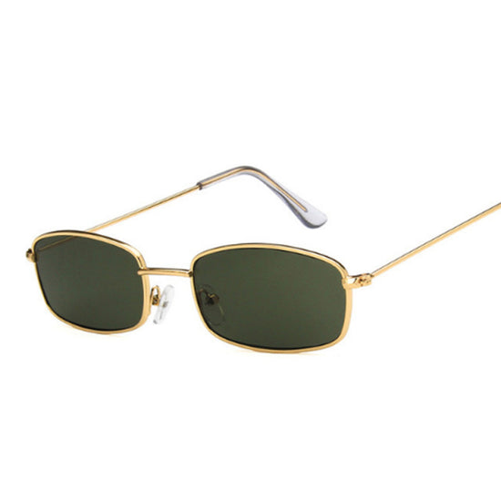 Load image into Gallery viewer, Rectangle Sunglasses | Gold/Green
