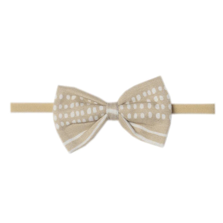 Copper Pearl Bowtie Nylon Bow | Clay