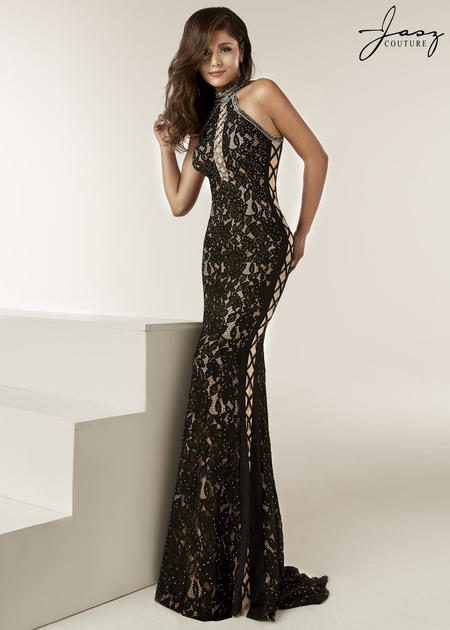 Load image into Gallery viewer, 6220 Prom Dress Black
