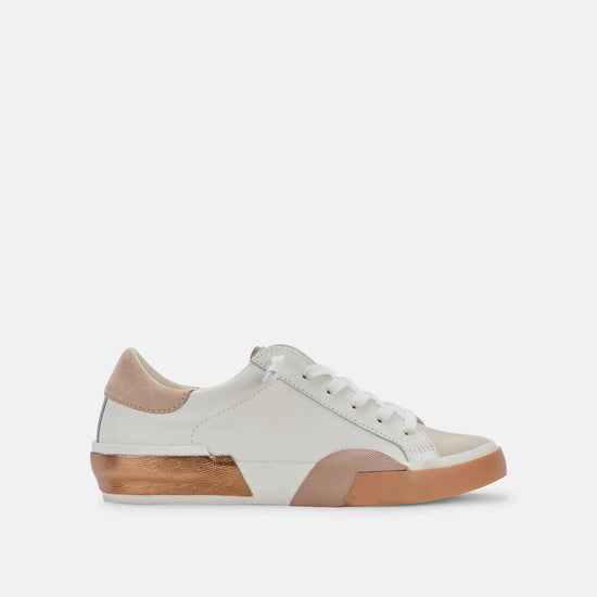 Load image into Gallery viewer, Zina Sneaker | White/Tan Leather
