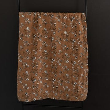 Vintage Floral Muslin Swaddle Blanket