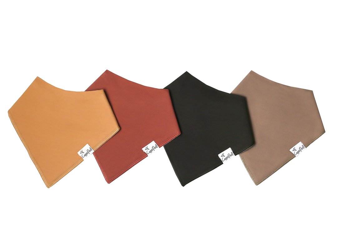 Copper Pearl Bandana Bib Set | Dune