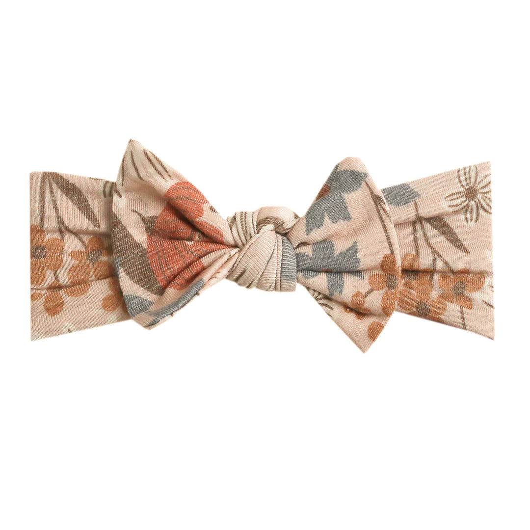 Copper Pearl Knit Headband Bow | Eden