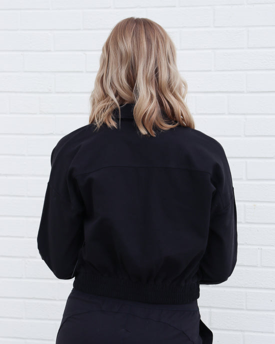 Load image into Gallery viewer, Willa Bomber Jacket Black
