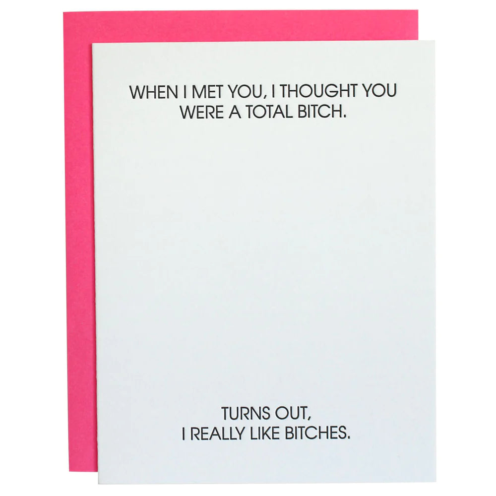 Total Bitch Letterpress Card