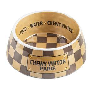 Checker Chewy Vuiton Bowl