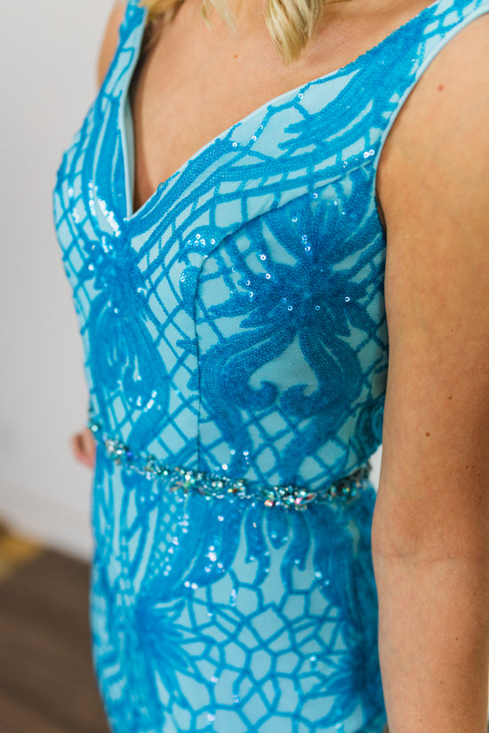 37343 Prom Dress Turquoise